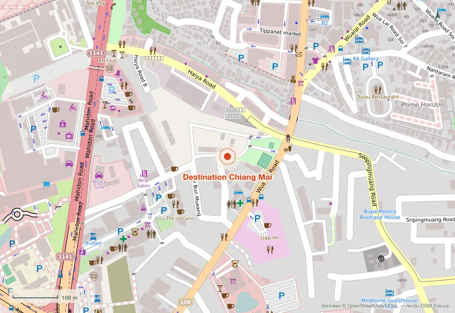 Plan du quartier de Destination Chiang Mai, Chiang Mai