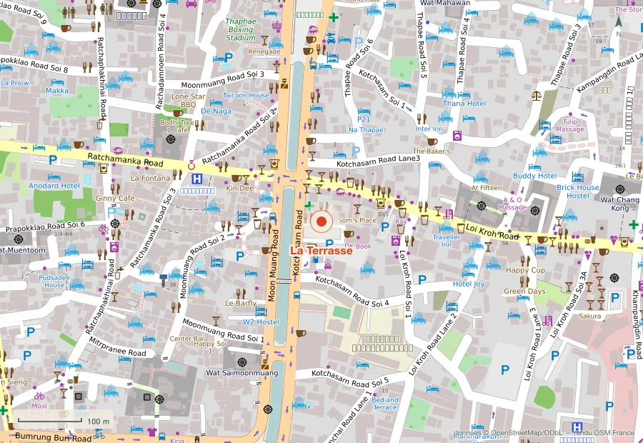 Plan du quartier de La Terrasse, Chiang Mai